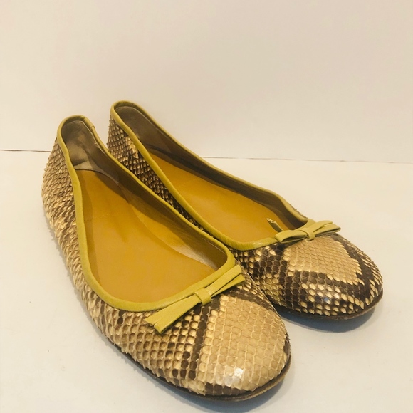 J. Crew Shoes - J Crew Snake Skin Print Ballet Flats Womens Sz 7